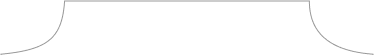 two corner half circle white plain shape